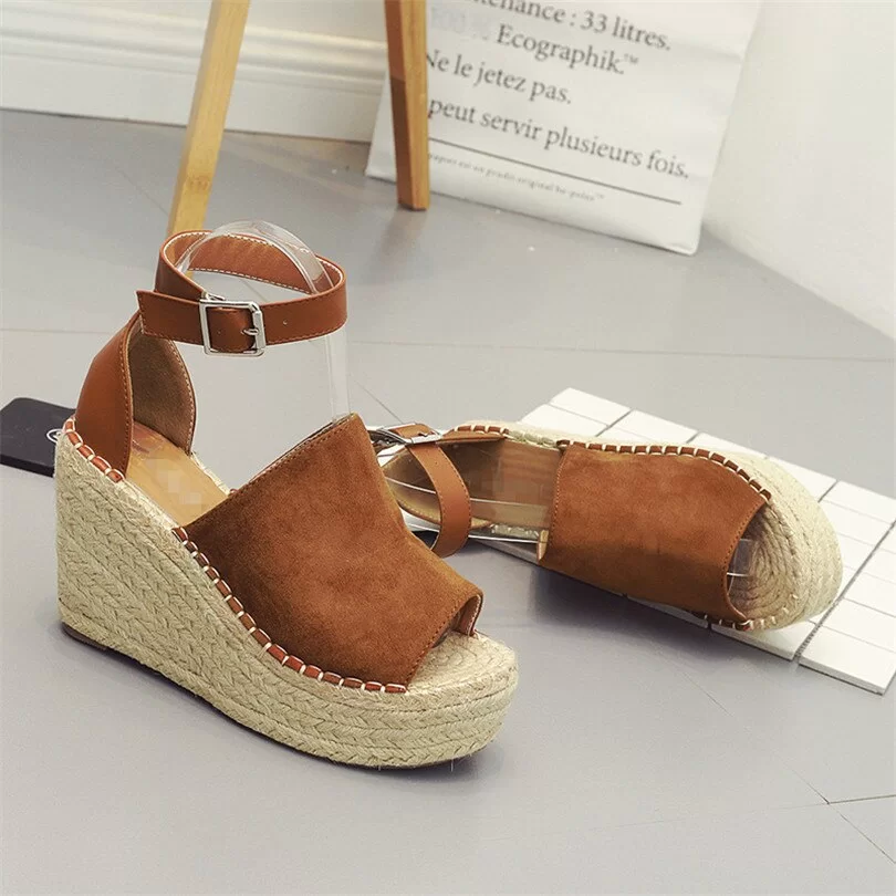 Espadrilles Compensées Bout Ouvert – Image 2