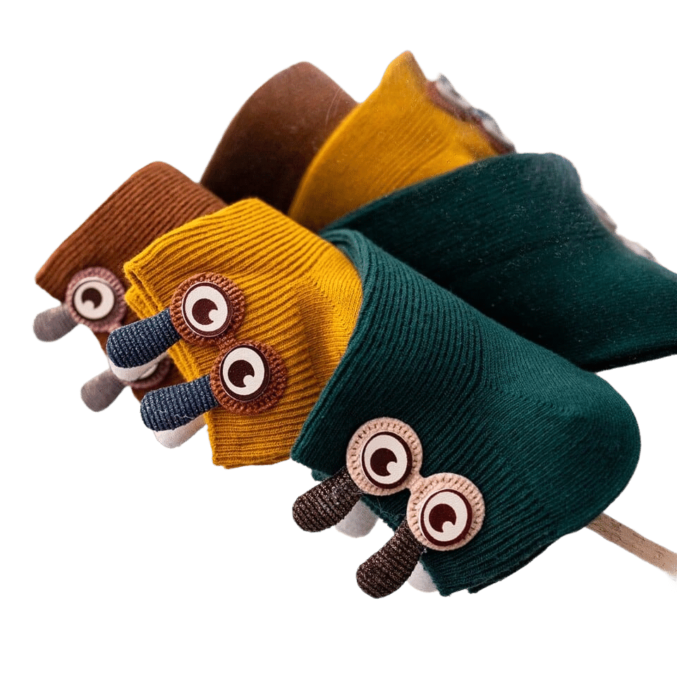 Chaussette polaire avec un motif d’yeux en 3 D – Image 3