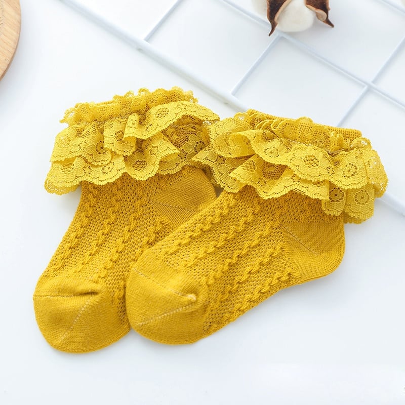 Chaussettes en dentelle pour bébé fille – Image 7