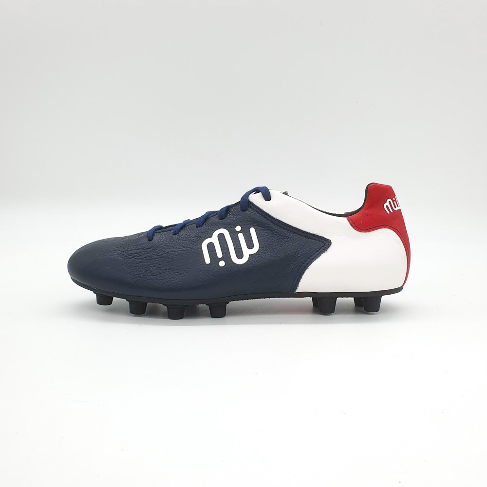 Crampons de Foot Cuir – Crampons moulés – Modèle « Feinte » Bleu Blanc Rouge – Image 5