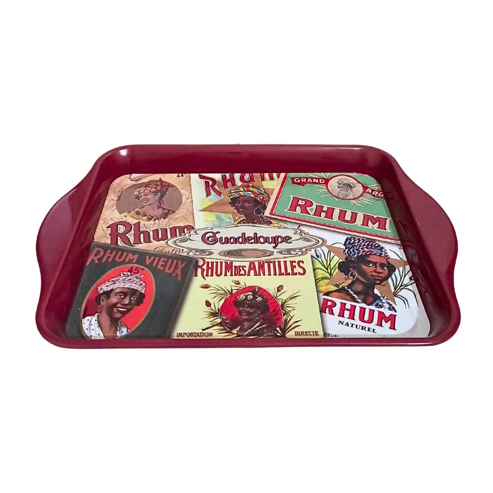 Plateau de service Guadeloupe vintage 21 x 14,5 x 2 cm – Image 2