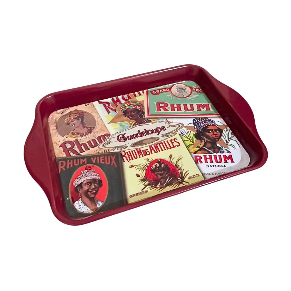 Plateau de service Guadeloupe vintage 21 x 14,5 x 2 cm – Image 3