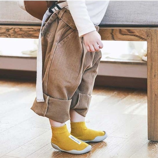 Chaussons chaussettes avec semelle en caoutchouc – Image 2