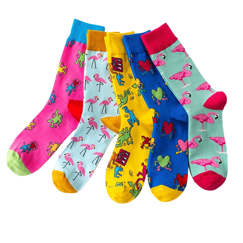 Chaussettes moches en coton avec motifs pour hommes – Image 3