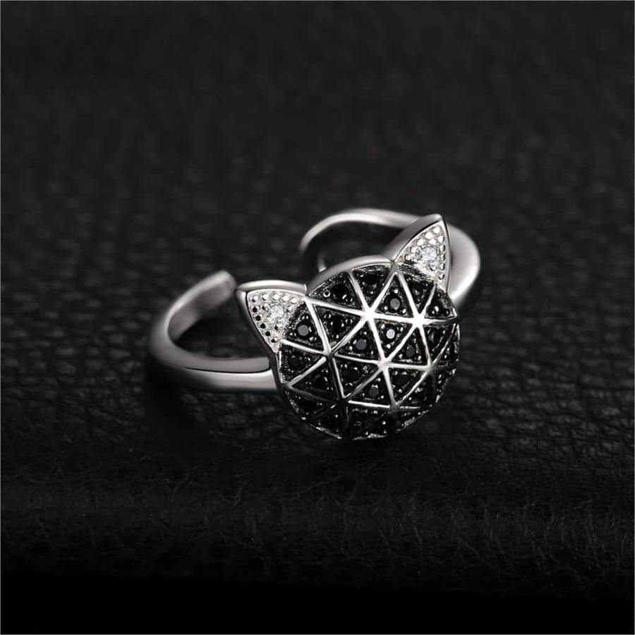Bague chat spinelle en argent Sterling 925 pour femme – Image 2