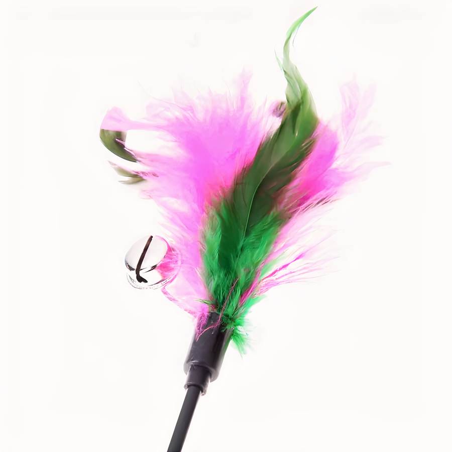 Baguette en plumes 5 pièces pour chats – Image 5