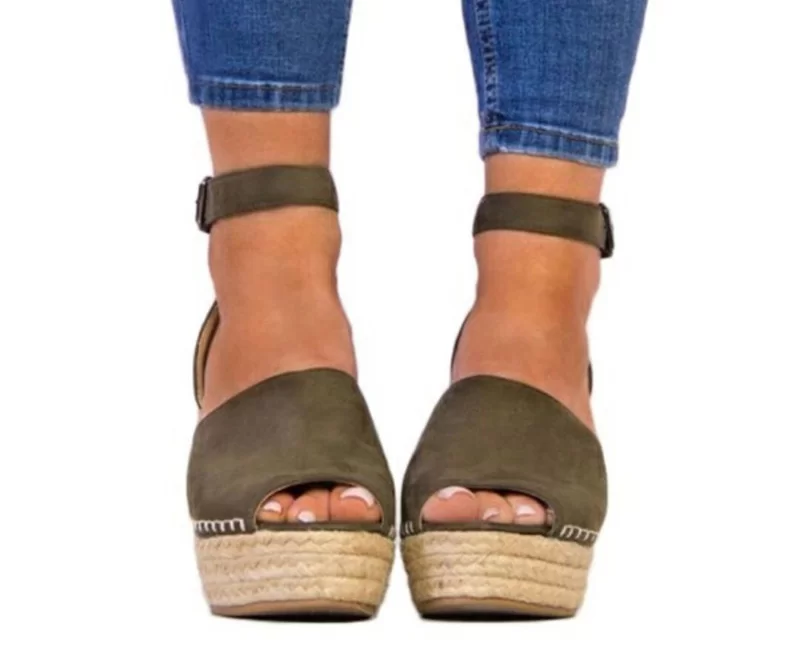 Espadrilles Compensées Bout Ouvert – Image 3