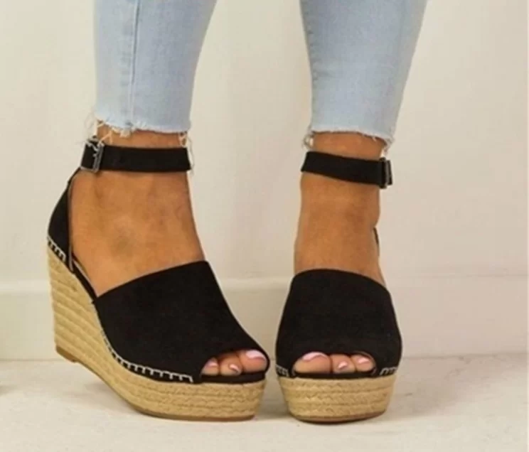 Espadrilles Compensées Bout Ouvert – Image 4