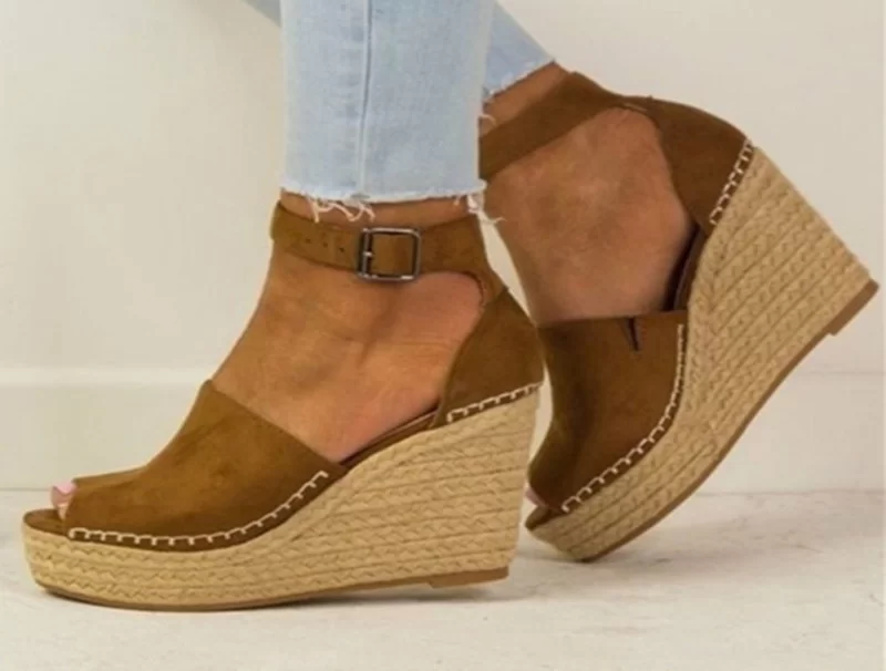 Espadrilles Compensées Bout Ouvert – Image 5