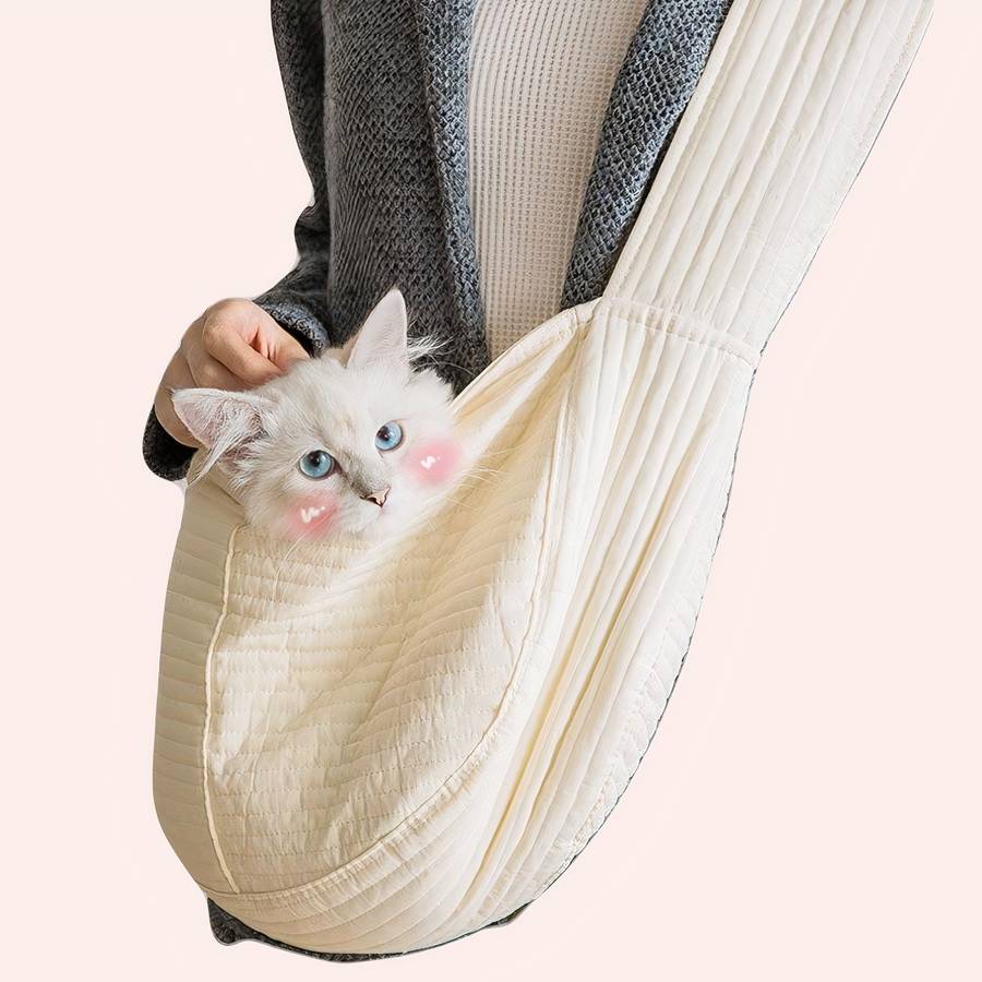 Sac à bandoulière en toile pour chat – Image 3